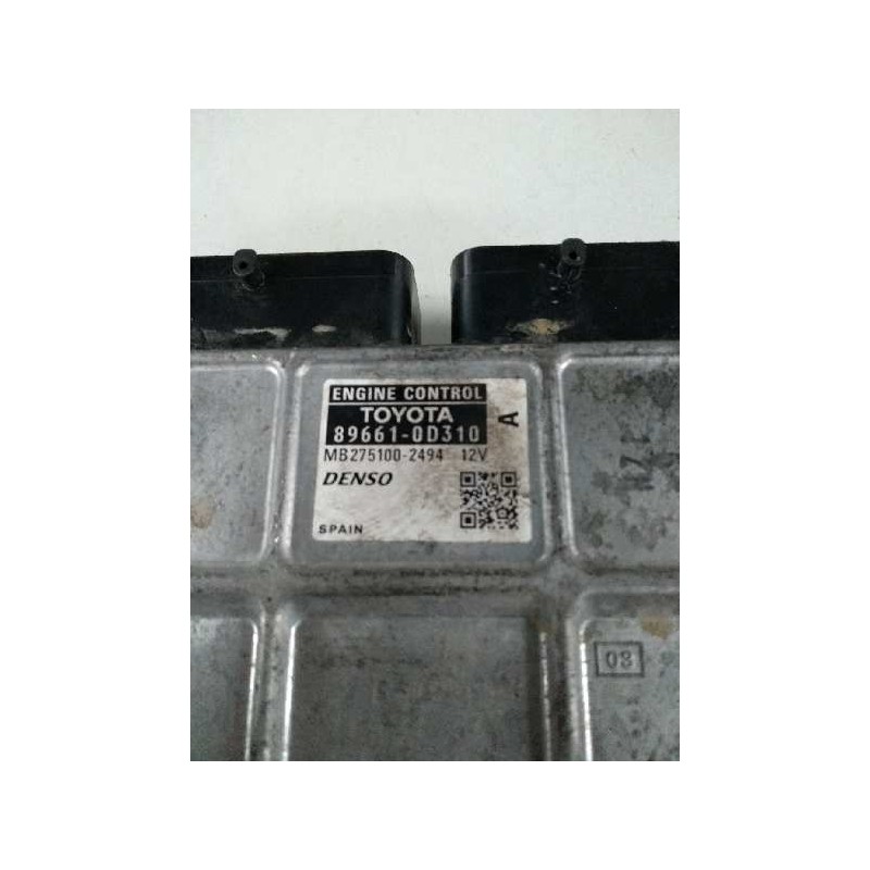 Recambio de centralita motor uce para toyota yaris (ksp9/scp9/nlp9) 1.3 cat referencia OEM IAM 896610D310 MB2751002494 A