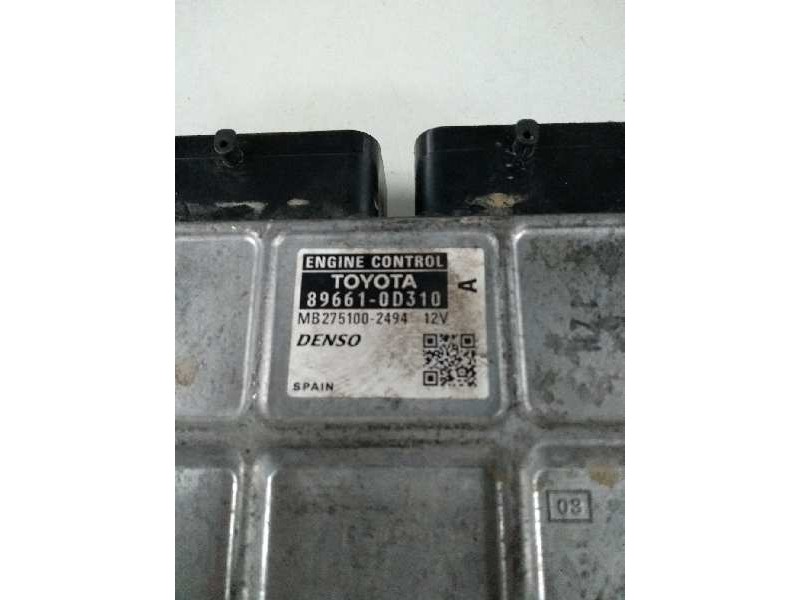 Recambio de centralita motor uce para toyota yaris (ksp9/scp9/nlp9) 1.3 cat referencia OEM IAM 896610D310 MB2751002494 A