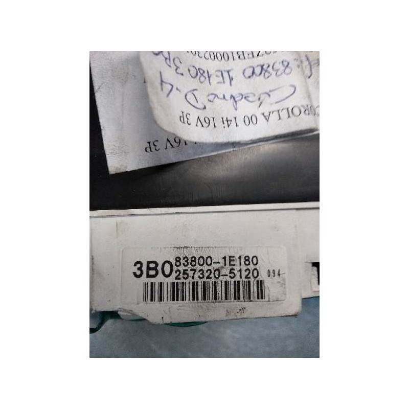 Recambio de cuadro instrumentos para toyota corolla (e11) 1.4 16v cat referencia OEM IAM 838001E180 2573205120 