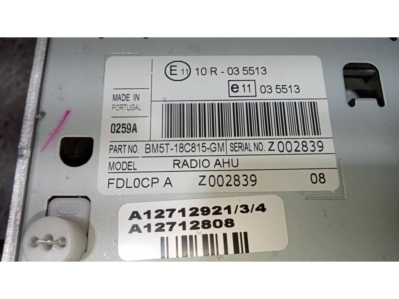 Recambio de sistema audio / radio cd para ford focus lim. (cb8) titanium referencia OEM IAM BM5T18C815GM  