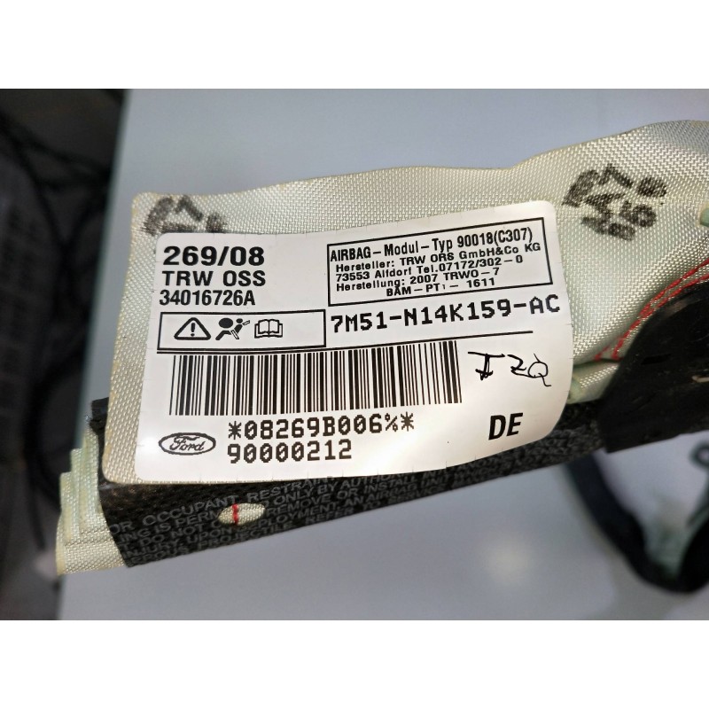 Recambio de airbag cortina delantero izquierdo para ford focus turnier (cb4) trend referencia OEM IAM 7M51N14K159AC 90000212 