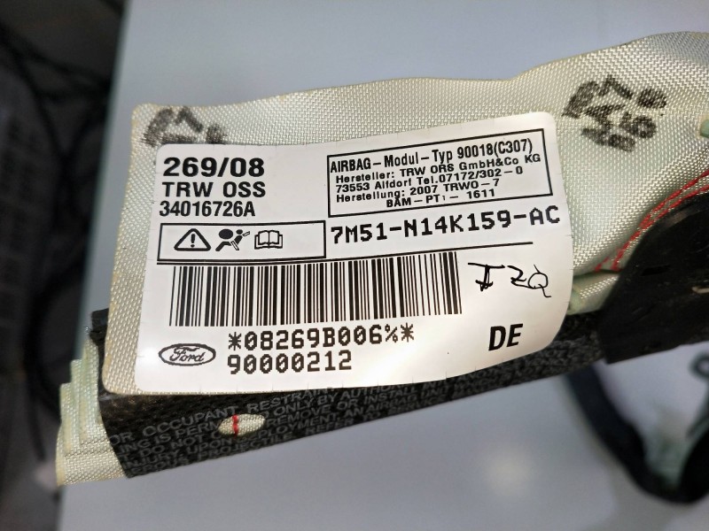 Recambio de airbag cortina delantero izquierdo para ford focus turnier (cb4) trend referencia OEM IAM 7M51N14K159AC 90000212 