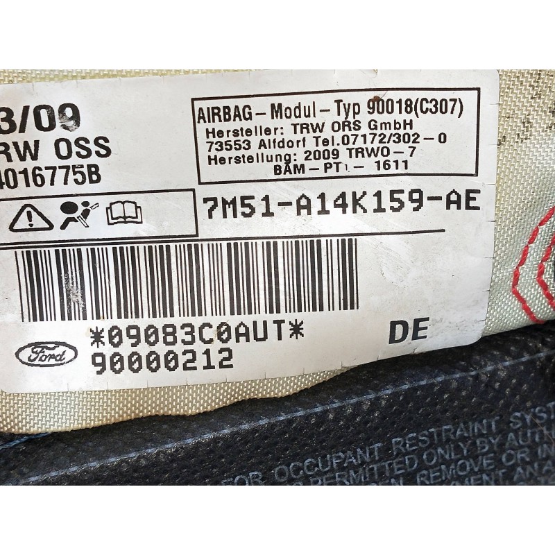 Recambio de airbag cortina delantero izquierdo para ford focus lim. (cb4) titanium referencia OEM IAM 7M51A14K159AE 90000212 