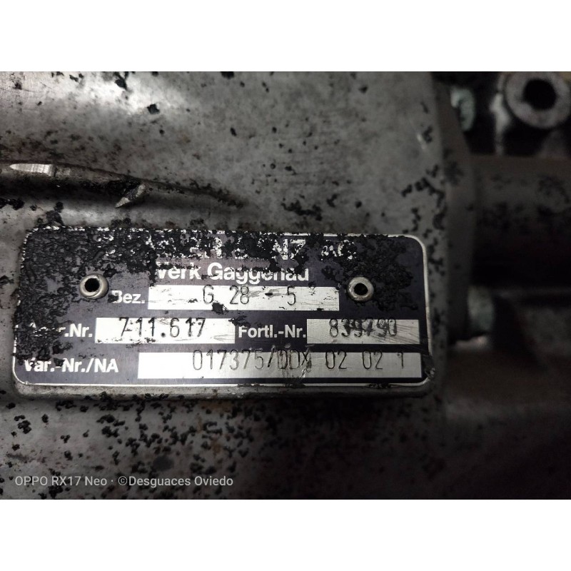 Recambio de caja cambios para volkswagen lt caja cerrada / combi (mod. 1997) 2.8 tdi cat (ata) referencia OEM IAM 711617 839790 