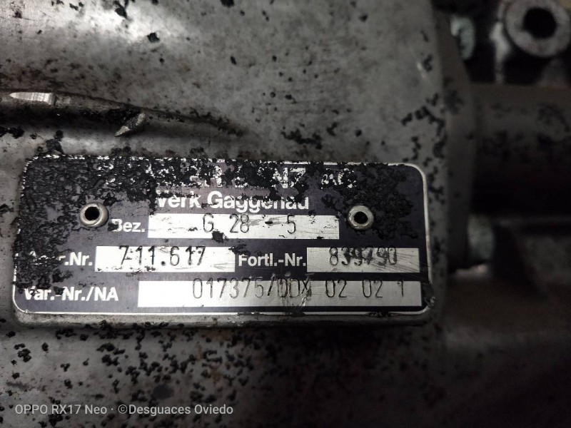 Recambio de caja cambios para volkswagen lt caja cerrada / combi (mod. 1997) 2.8 tdi cat (ata) referencia OEM IAM 711617 839790 