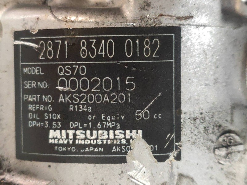 Recambio de compresor aire acondicionado para tata vista 1.3 td referencia OEM IAM 287183400182 QS70 AKS200A201