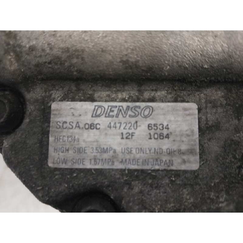 Recambio de compresor aire acondicionado para toyota yaris (ncp1/nlp1/scp1) 1.4 turbodiesel cat referencia OEM IAM 4472206534 SC
