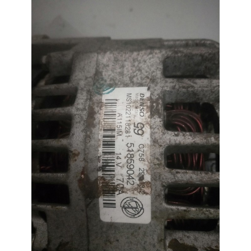 Recambio de alternador para fiat panda (169) 1.2 8v natural power dynamic referencia OEM IAM 51859042 DENSO  Recambio de alternador para fiat panda (169) 1.2 8v natural power dynamic referencia OEM IAM 51859042 DENSO