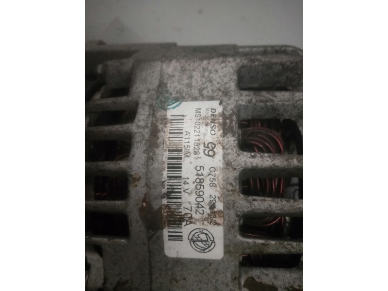 Recambio de alternador para fiat panda (169) 1.2 8v natural power dynamic referencia OEM IAM 51859042 DENSO  Recambio de alternador para fiat panda (169) 1.2 8v natural power dynamic referencia OEM IAM 51859042 DENSO