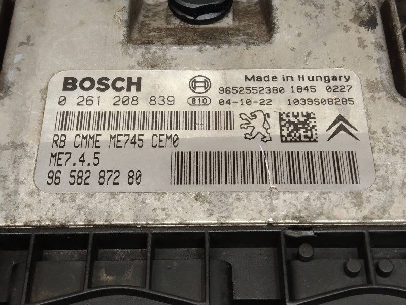 Recambio de centralita motor uce para peugeot 206 berlina xs referencia OEM IAM 0261208839 9658287280 ME745