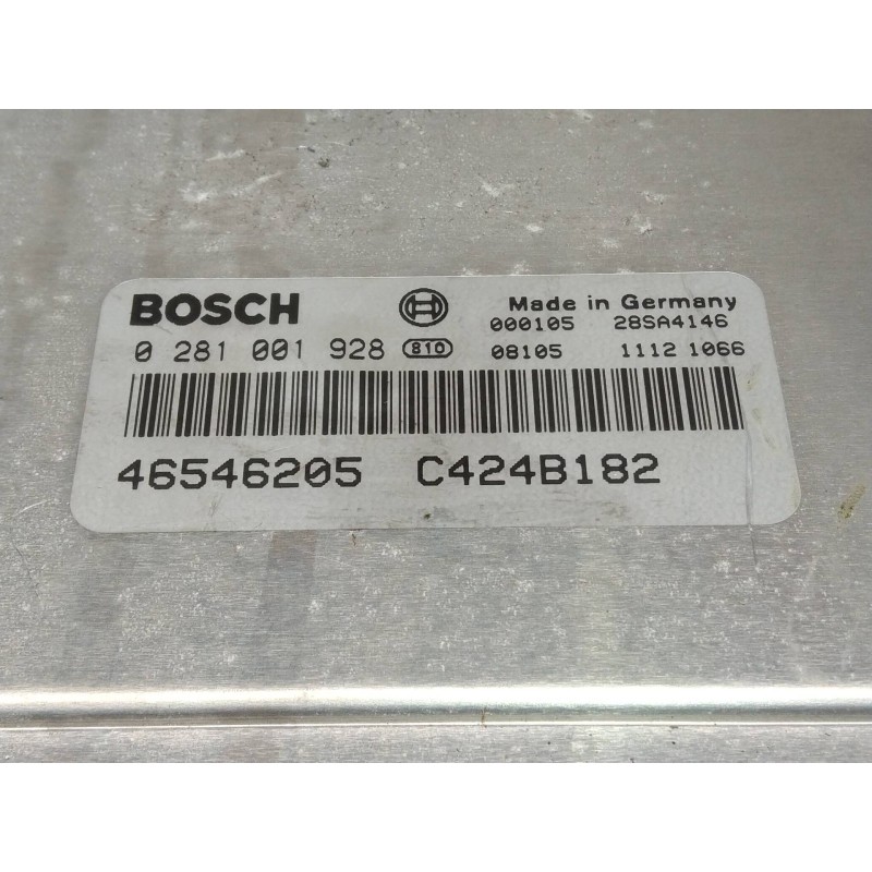 Recambio de centralita motor uce para fiat bravo (182) jtd 105 / 100 sx referencia OEM IAM 0281001928 46546205 C424B182