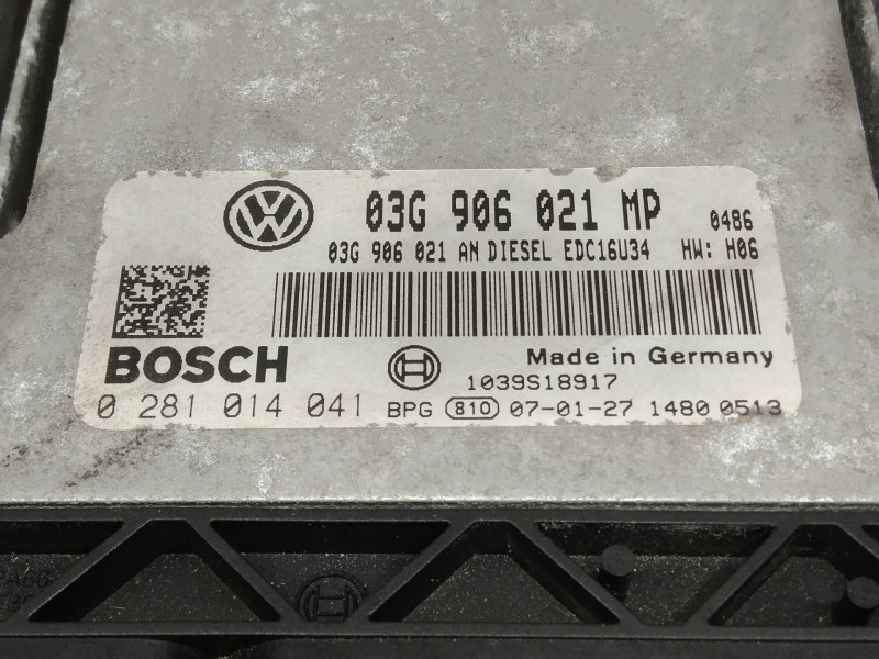 Recambio de centralita motor uce para volkswagen touran (1t2) highline referencia OEM IAM 0281014041 03G906021MP EDC16U34