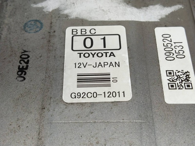 Recambio de centralita motor uce para toyota auris básico referencia OEM IAM G92C012011  