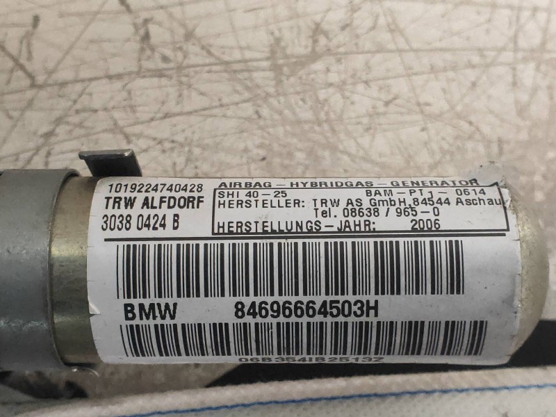 Recambio de airbag cortina delantero izquierdo para bmw serie 3 berlina (e90) 320d referencia OEM IAM 84696664503H 30380424B 
