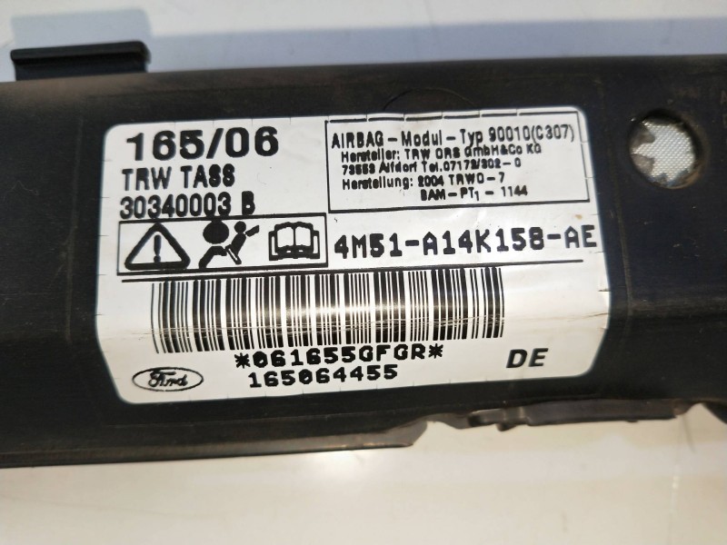 Recambio de airbag cortina delantero derecho para ford focus berlina (cap) 1.8 tdci turbodiesel cat referencia OEM IAM 4M51A14K1