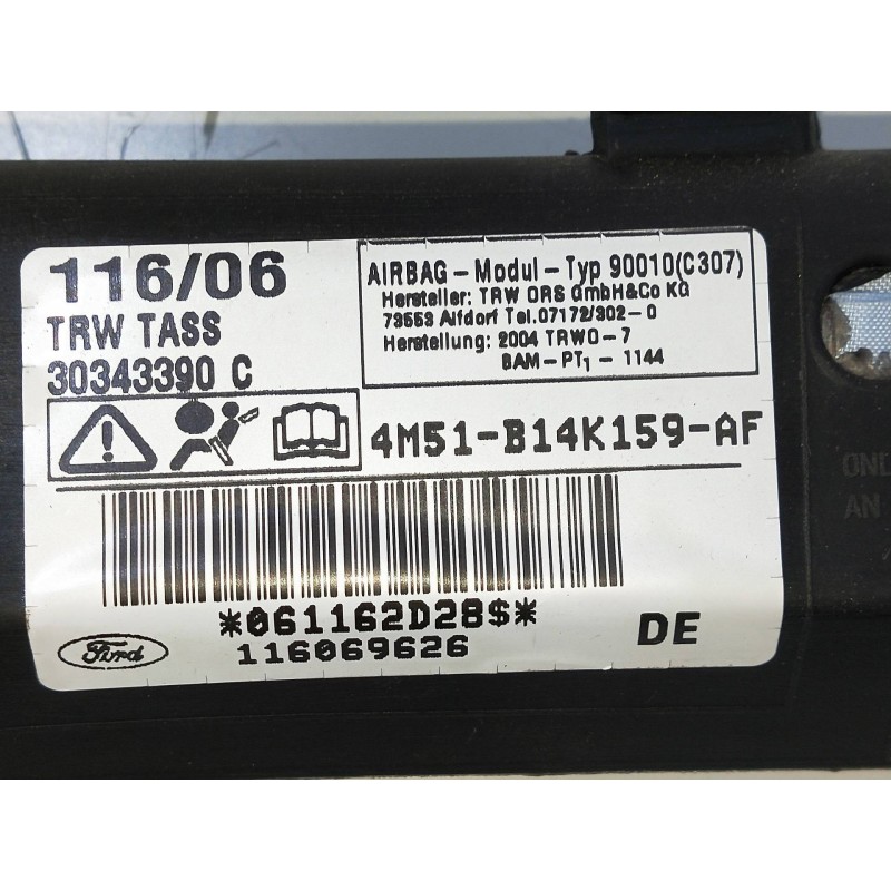 Recambio de airbag cortina delantero izquierdo para ford focus berlina (cap) 1.8 tdci turbodiesel cat referencia OEM IAM 4M51B14