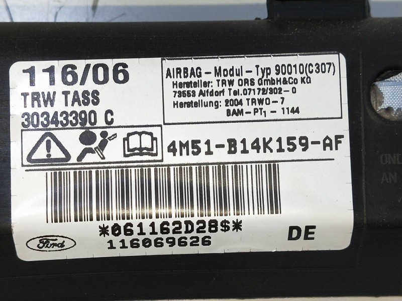 Recambio de airbag cortina delantero izquierdo para ford focus berlina (cap) 1.8 tdci turbodiesel cat referencia OEM IAM 4M51B14