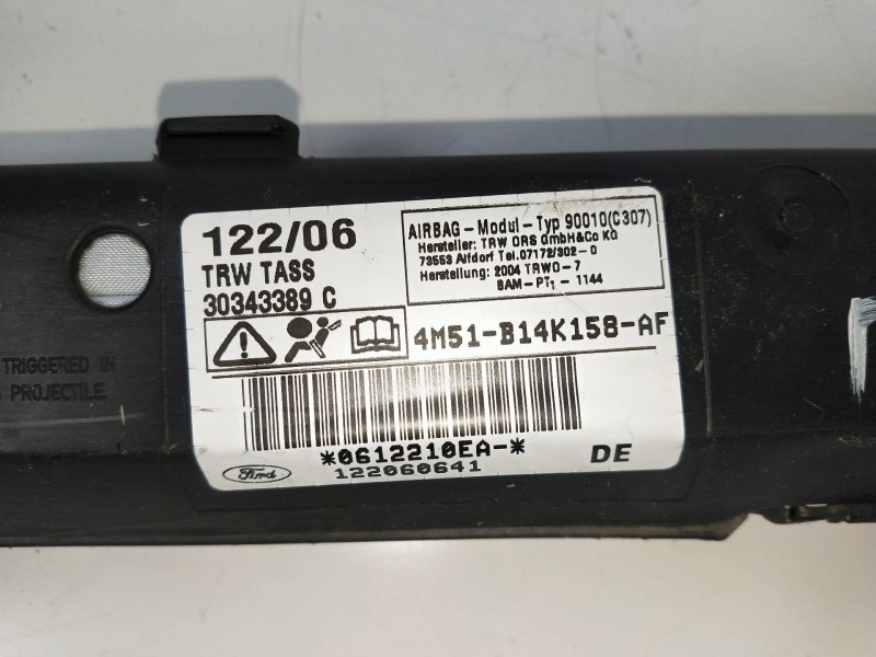 Recambio de airbag cortina delantero derecho para ford focus berlina (cap) st referencia OEM IAM 4M51B14K158AF  