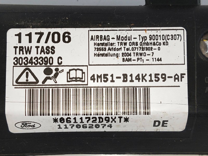 Recambio de airbag cortina delantero izquierdo para ford focus berlina (cap) st referencia OEM IAM 4M51B14K159AF  