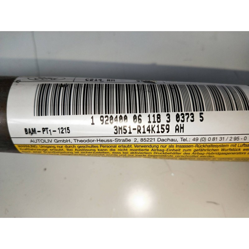Recambio de airbag cortina delantero derecho para ford focus c-max (cap) 1.8 tdci turbodiesel cat referencia OEM IAM 3M51R14K159