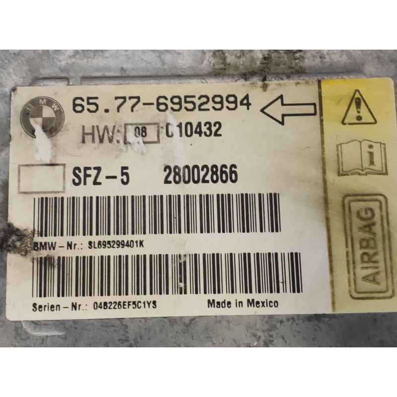 Recambio de centralita airbag para bmw serie 6 coupe (e63) 4.4 v8 32v cat referencia OEM IAM 65776952994 2002866 