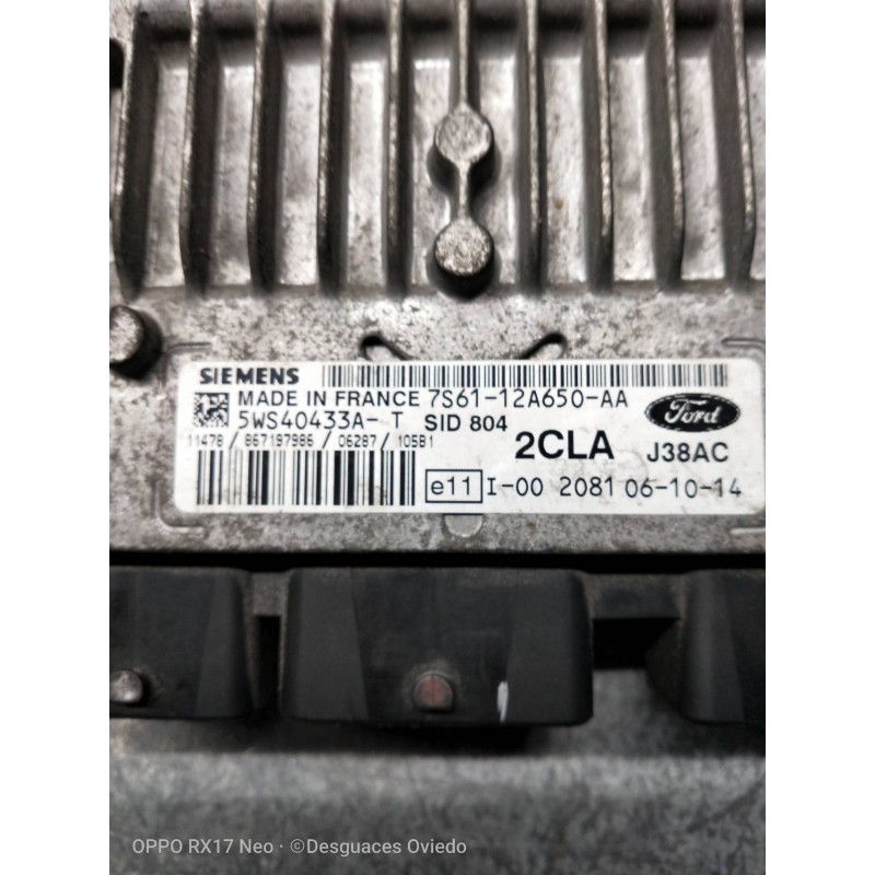 Recambio de centralita motor uce para ford fiesta (cbk) 1.4 tdci cat referencia OEM IAM 7S6112A650AA  