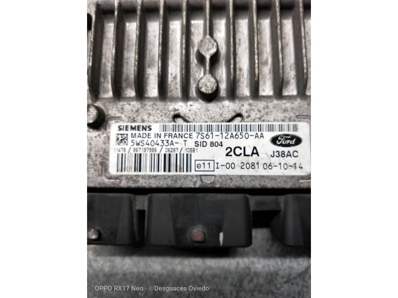 Recambio de centralita motor uce para ford fiesta (cbk) 1.4 tdci cat referencia OEM IAM 7S6112A650AA  