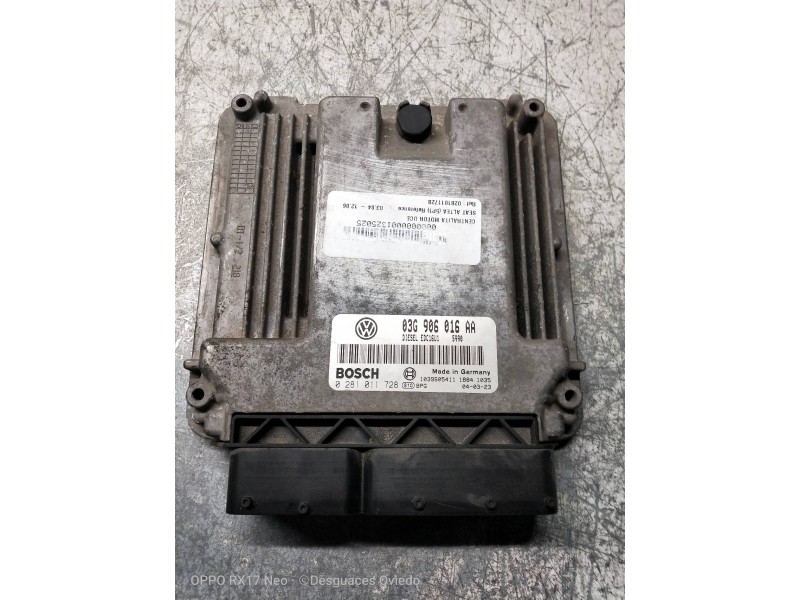 Recambio de centralita motor uce para seat altea (5p1) reference referencia OEM IAM 0281011728 03G906016AA EDC16