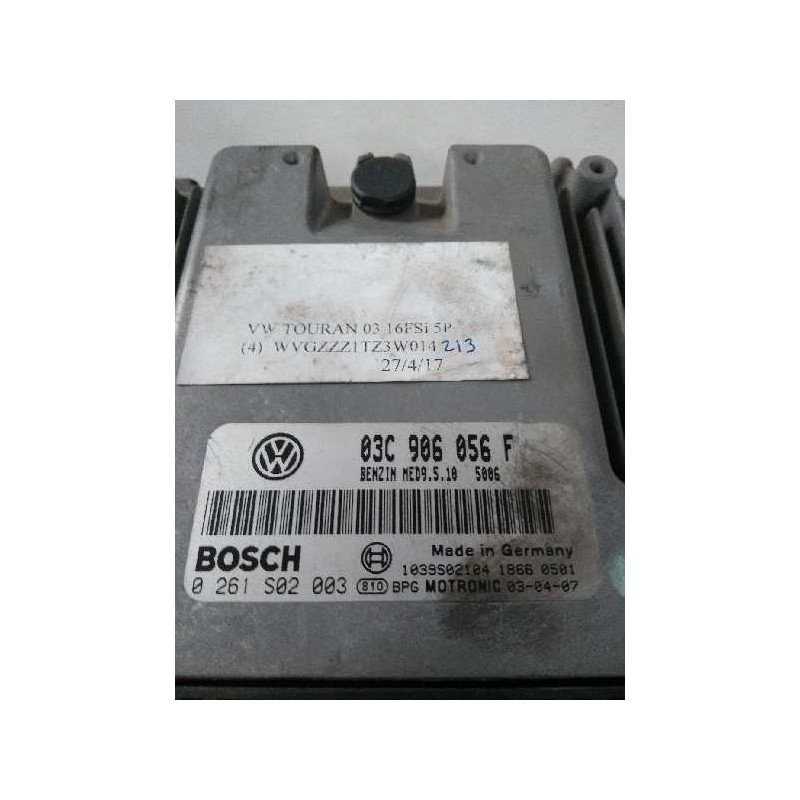 Recambio de centralita motor uce para volkswagen touran (1t1) 1.6 16v fsi referencia OEM IAM 0261S02003 03C906056F MED9510