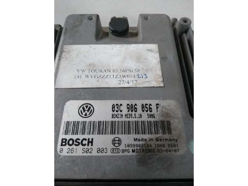 Recambio de centralita motor uce para volkswagen touran (1t1) 1.6 16v fsi referencia OEM IAM 0261S02003 03C906056F MED9510