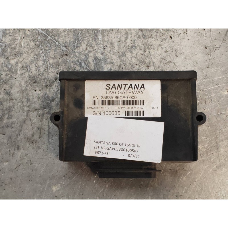 Recambio de modulo electronico para santana 300 1.6 hdi referencia OEM IAM 3563586CA0000  