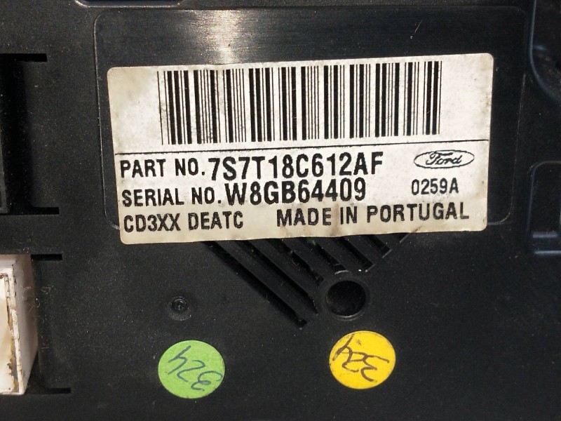Recambio de mando calefaccion / aire acondicionado para ford galaxy (ca1) 2.0 tdci cat referencia OEM IAM 7S7T18C612AF  