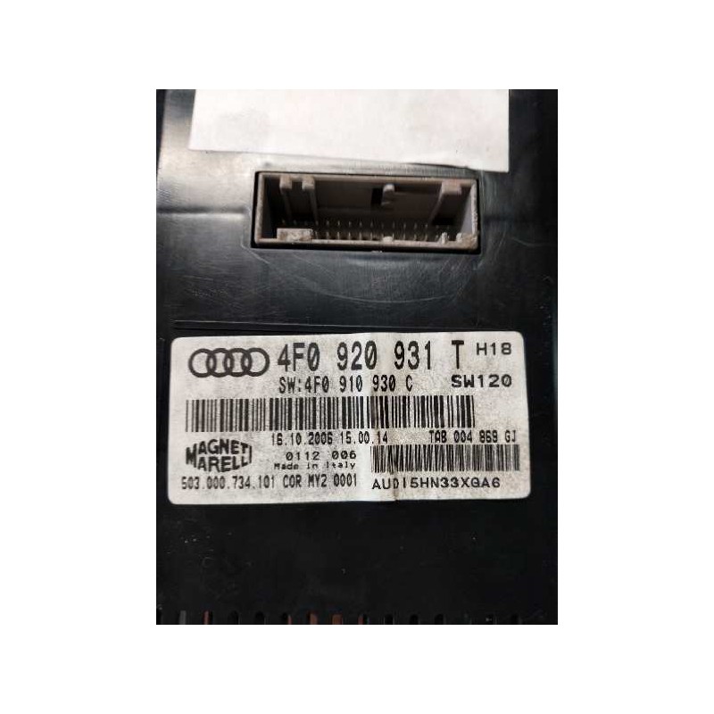Recambio de cuadro instrumentos para audi a6 berlina (4f2) 3.2 v6 24v fsi referencia OEM IAM 503000734101 4F0920931 4F0910930