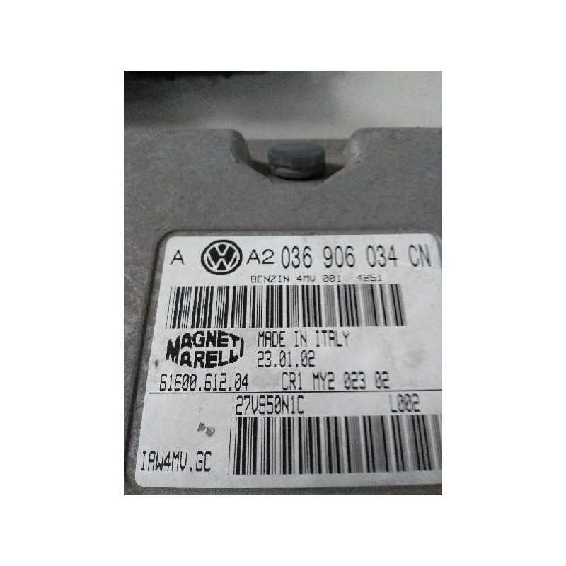 Recambio de centralita motor uce para volkswagen golf iv berlina (1j1) 1.6 16v referencia OEM IAM IAW4MVGC 036906034CN 616006120