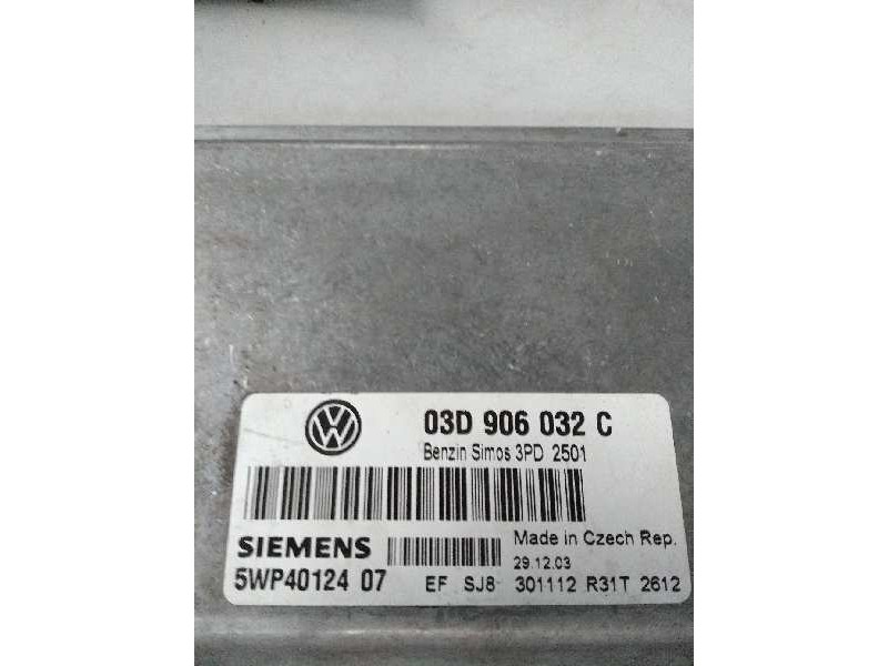 Recambio de centralita motor uce para volkswagen polo (9n1) referencia OEM IAM 5WP4012407 03D906032C SIMOS3PD