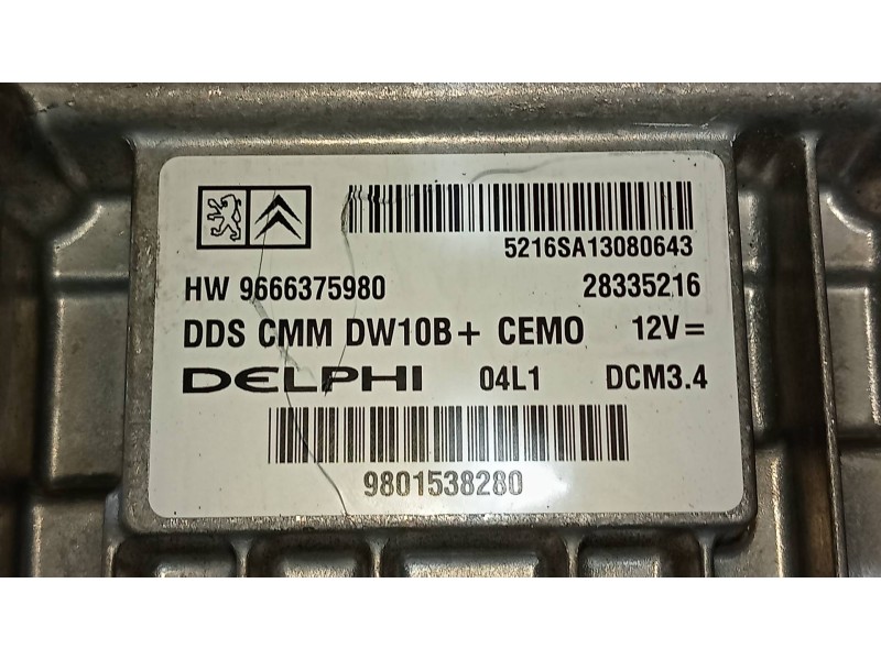 Recambio de centralita motor uce para citroen c5 berlina seduction referencia OEM IAM 28335216 9801538280 