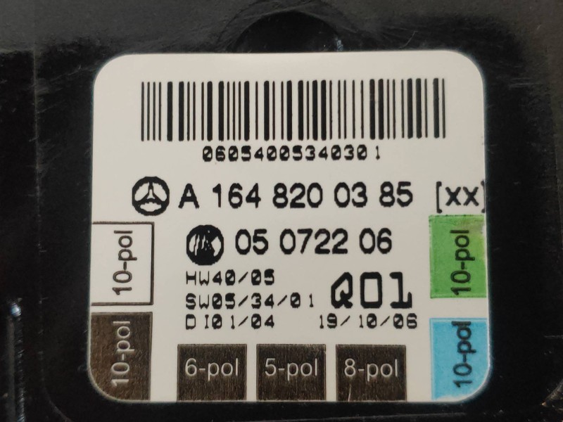 Recambio de modulo electronico para mercedes clase r (w251) 320 cdi (251.022) referencia OEM IAM A1648200385 05072206 