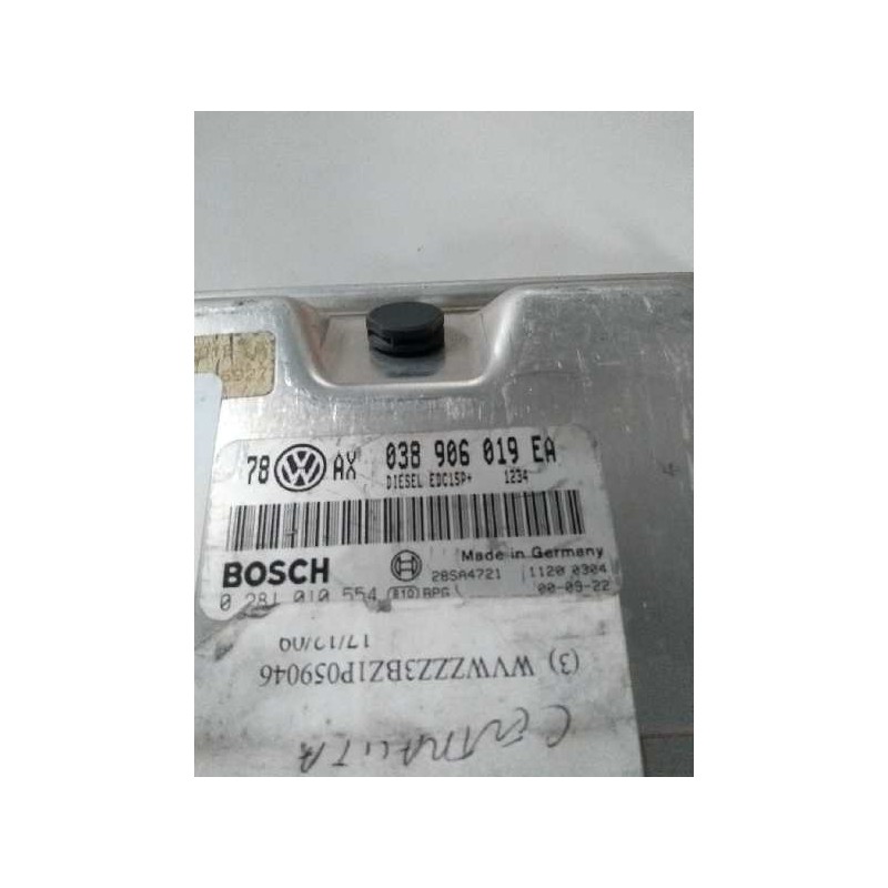 Recambio de centralita motor uce para volkswagen passat berlina (3b3) 1.9 tdi referencia OEM IAM 0281010554 038906019EA EDC15P