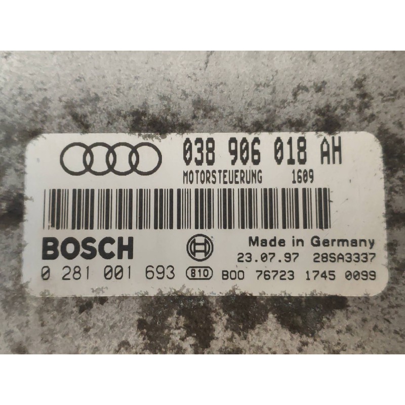 Recambio de centralita motor uce para audi a3 (8l) 1.9 tdi referencia OEM IAM 0281001693 038906018AH 