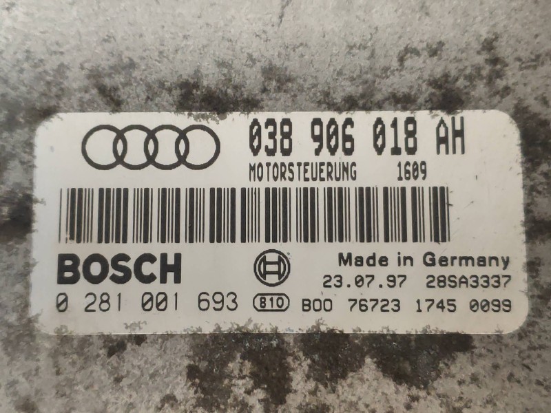 Recambio de centralita motor uce para audi a3 (8l) 1.9 tdi referencia OEM IAM 0281001693 038906018AH 