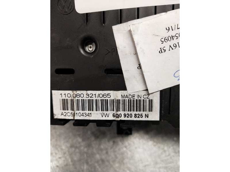 Recambio de cuadro instrumentos para volkswagen polo (9n3) 1.6 16v referencia OEM IAM 6Q0920825N 110080321065 