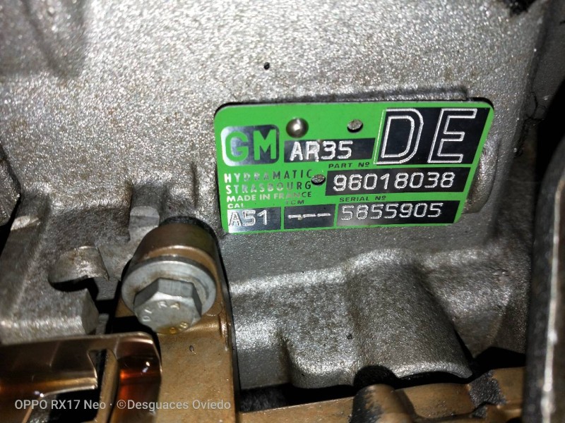 Recambio de caja cambios para opel omega b 3.0 v6 cat (x 30 xe) referencia OEM IAM 96018038 AR35 DE DE A51 5855905