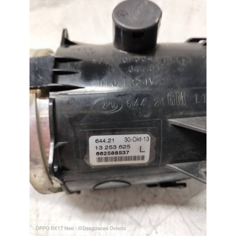 Recambio de faro antiniebla izquierdo para opel corsa d color edition referencia OEM IAM 13253625 662588537 