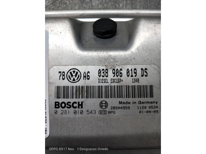 Recambio de centralita motor uce para volkswagen passat berlina (3b3) edition referencia OEM IAM 0281010543 038906019DS EDC15