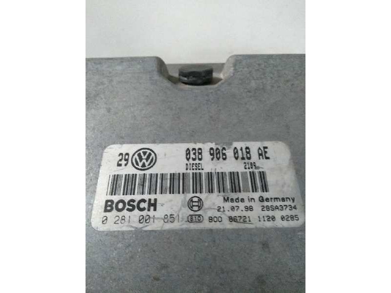 Recambio de centralita motor uce para volkswagen golf iv berlina (1j1) 1.9 tdi referencia OEM IAM 0281001851 038906018AE  Recambio de centralita motor uce para volkswagen golf iv berlina (1j1) 1.9 tdi referencia OEM IAM 0281001851 038906018AE