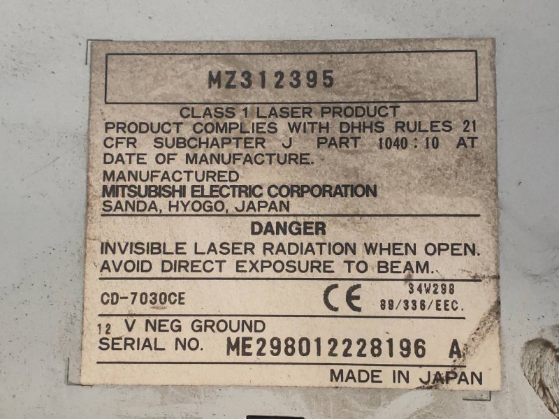 Recambio de sistema audio / radio cd para mitsubishi montero (v60/v70) 3.2 di-d avance (5-ptas.) referencia OEM IAM MZ312395  