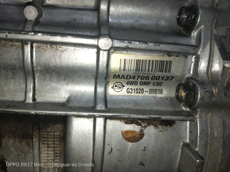 Recambio de caja cambios para ssangyong actyon 200 xdi referencia OEM IAM G3102009016 MAD470600137 