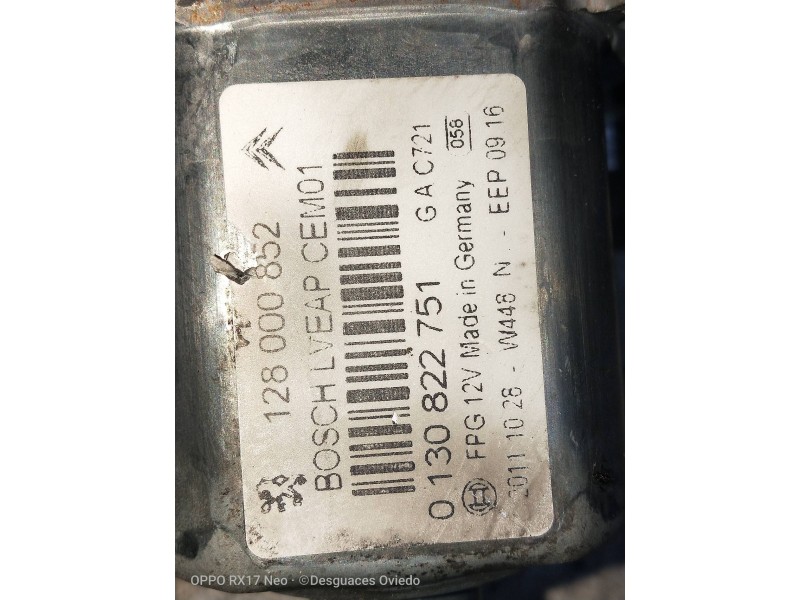 Recambio de elevalunas trasero izquierdo para citroen c5 berlina seduction referencia OEM IAM 0130822751 128000852 5P