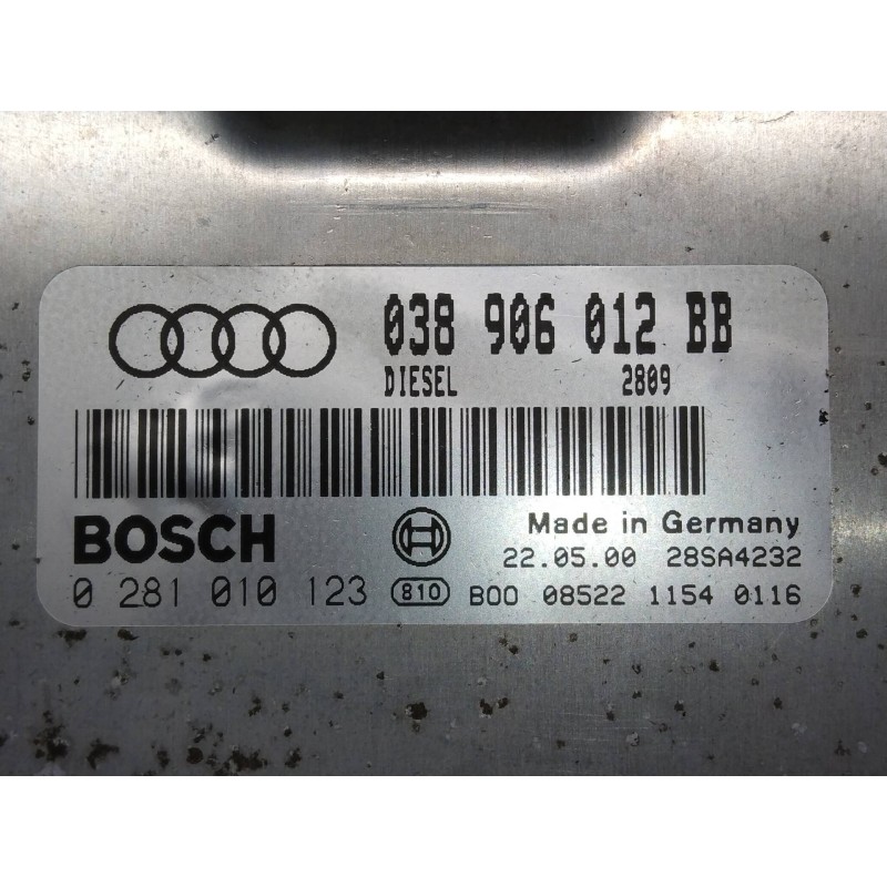 Recambio de centralita motor uce para audi a3 (8l) 1.9 tdi ambiente referencia OEM IAM 0281010123 038906012BB 