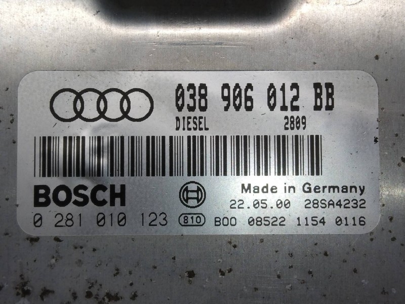 Recambio de centralita motor uce para audi a3 (8l) 1.9 tdi ambiente referencia OEM IAM 0281010123 038906012BB 
